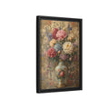 Side Mockup 6. Floral Flower Bouquet Vintage Floral Art shown as stretched canvas wall art