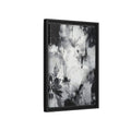 Side Mockup 6. Floral Flowers Black And White Floral shown as stretched canvas wall art