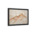 Side Mockup 6. Floral Flowers Pink And Gold shown as stretched canvas wall art