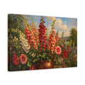 Side Mockup 4. Floral Foxglove Flowers Vibrant Garden Floral shown as stretched canvas wall art