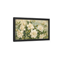 Side Mockup 8. Floral Gardenias White Gardenia shown as stretched canvas wall art