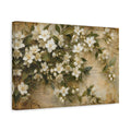 Side Mockup 4. Floral Jasmine Flowers White Floral Vintage shown as stretched canvas wall art