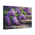 Side Mockup 4. Floral Lilac Flowers Purple Lilac shown as stretched canvas wall art
