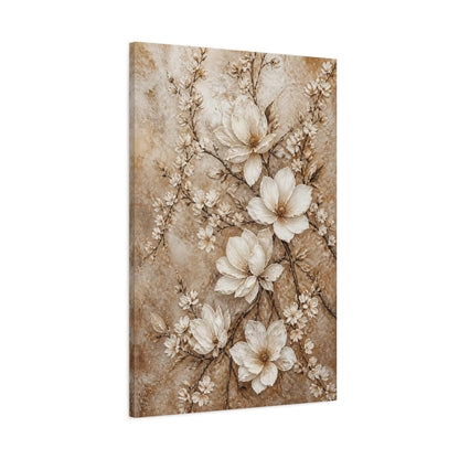 Main Mockup. Floral Magnolia Blossom shown as canvas print