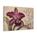 Side Mockup 4. Floral Orchid Purple Orchid shown as stretched canvas wall art