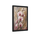 Side Mockup 6. Floral Orchids Pink Orchids Gold shown as stretched canvas wall art