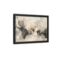Side Mockup 6. Floral Peony Flower Gray Gold Floral shown as stretched canvas wall art