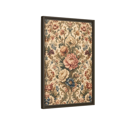 Side Mockup 2. Floral Peony Flowers Vintage Floral shown as stretched canvas wall art