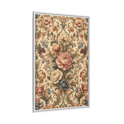 Side Mockup 9. Floral Peony Flowers Vintage Floral shown as stretched canvas wall art