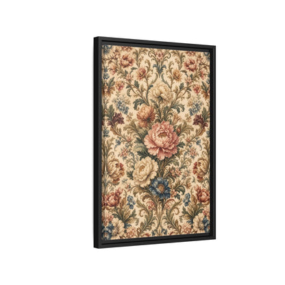 Side Mockup 3. Floral Peony Flowers Vintage Floral shown as stretched canvas wall art