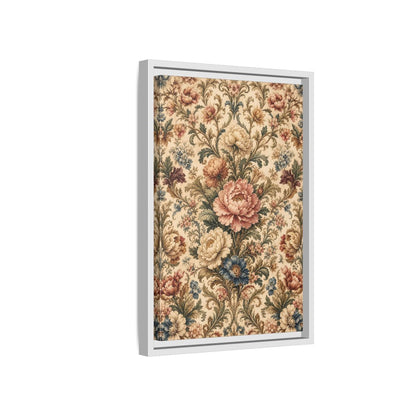 Side Mockup 4. Floral Peony Flowers Vintage Floral shown as stretched canvas wall art
