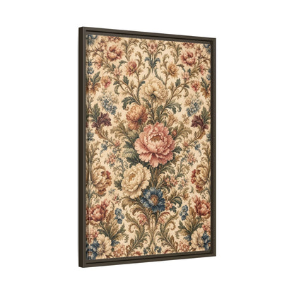 Side Mockup 11. Floral Peony Flowers Vintage Floral shown as stretched canvas wall art