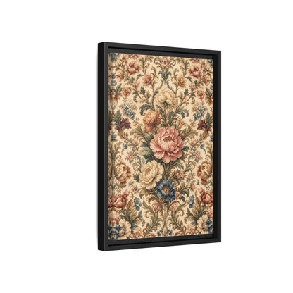 Side Mockup 6. Floral Peony Flowers Vintage Floral shown as stretched canvas wall art