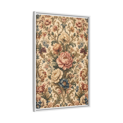 Side Mockup 10. Floral Peony Flowers Vintage Floral shown as stretched canvas wall art