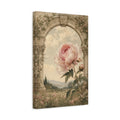 Side Mockup 4. Floral Peony Pink Peony Arch shown as stretched canvas wall art