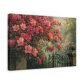 Side Mockup 4. Floral Pink Azaleas Pink Azaleas shown as stretched canvas wall art