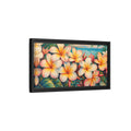 Side Mockup 8. Floral Plumeria Flowers Tropical Plumeria shown as stretched canvas wall art