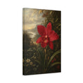 Side Mockup 4. Floral Red Orchid Red Orchid Landscape shown as stretched canvas wall art