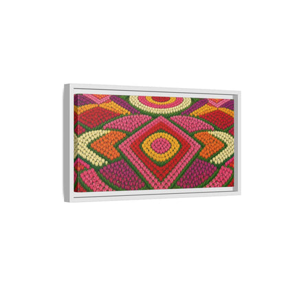 Side Mockup 6. Floral Tulips Colorful Tulips shown as stretched canvas wall art