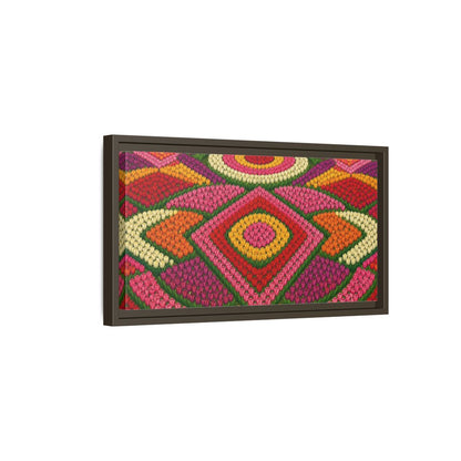 Side Mockup 7. Floral Tulips Colorful Tulips shown as stretched canvas wall art