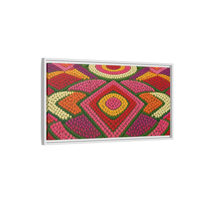 Side Mockup 1. Floral Tulips Colorful Tulips shown as stretched canvas wall art