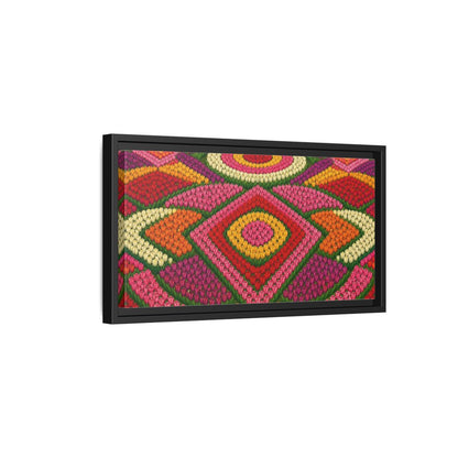 Side Mockup 8. Floral Tulips Colorful Tulips shown as stretched canvas wall art