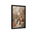 Side Mockup 6. Floral Floral Vases Earthy Tones Floral shown as stretched canvas wall art