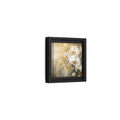 Side Mockup 24. Floral White Orchids White Gold Blue Floral shown as stretched canvas wall art