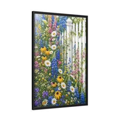 Side Mockup 13. Floral Wildflowers Colorful Wildflowers shown as stretched canvas wall art