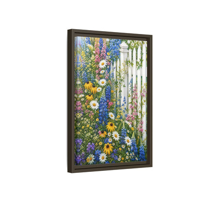 Side Mockup 5. Floral Wildflowers Colorful Wildflowers shown as stretched canvas wall art