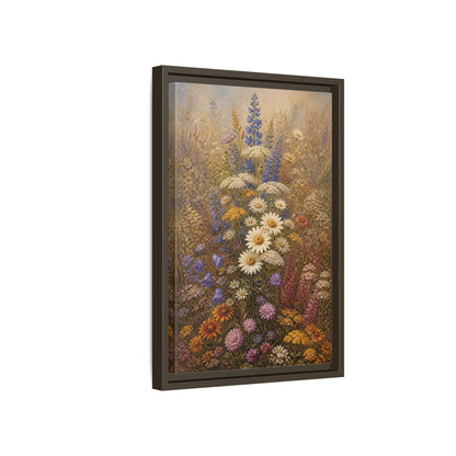 Side Mockup 5. Floral Wildflowers Colorful Wildflowers shown as stretched canvas wall art