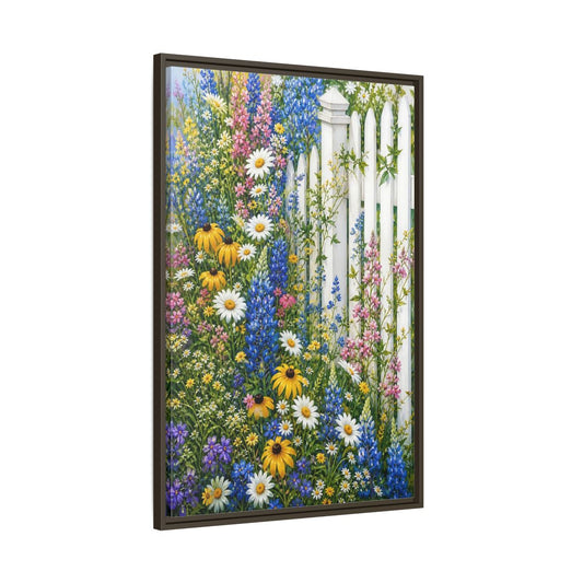 Main Mockup. Floral Wildflowers Colorful Wildflowers shown as stretched canvas wall art