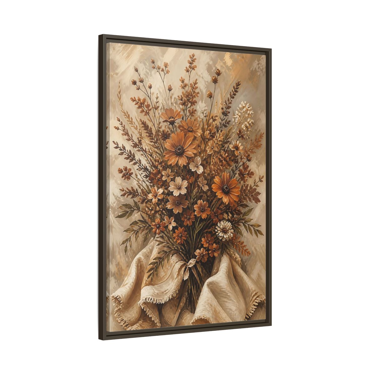Main Mockup. Floral Wildflowers Earthy Wildflowers shown as stretched canvas wall art