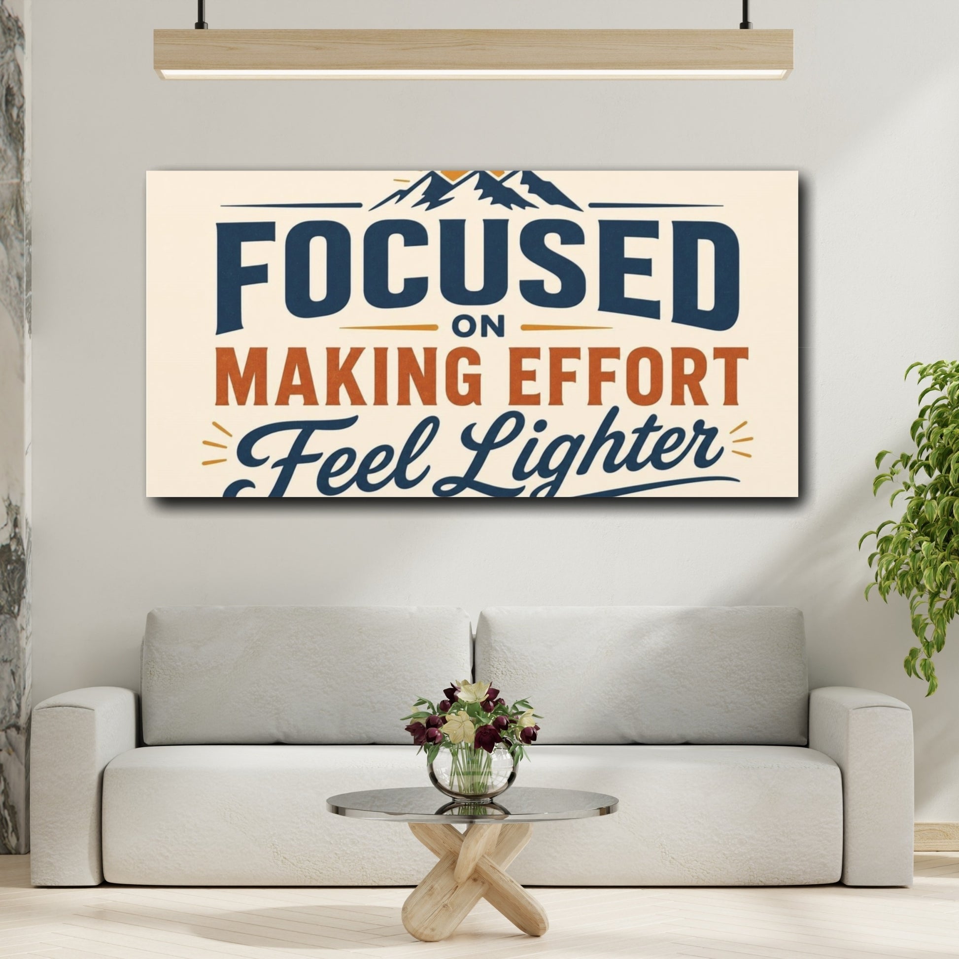 Mockup 2. Focused On Making Effort shown as canvas print