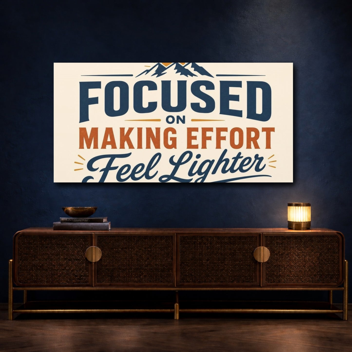 Mockup 4. Focused On Making Effort shown as canvas print