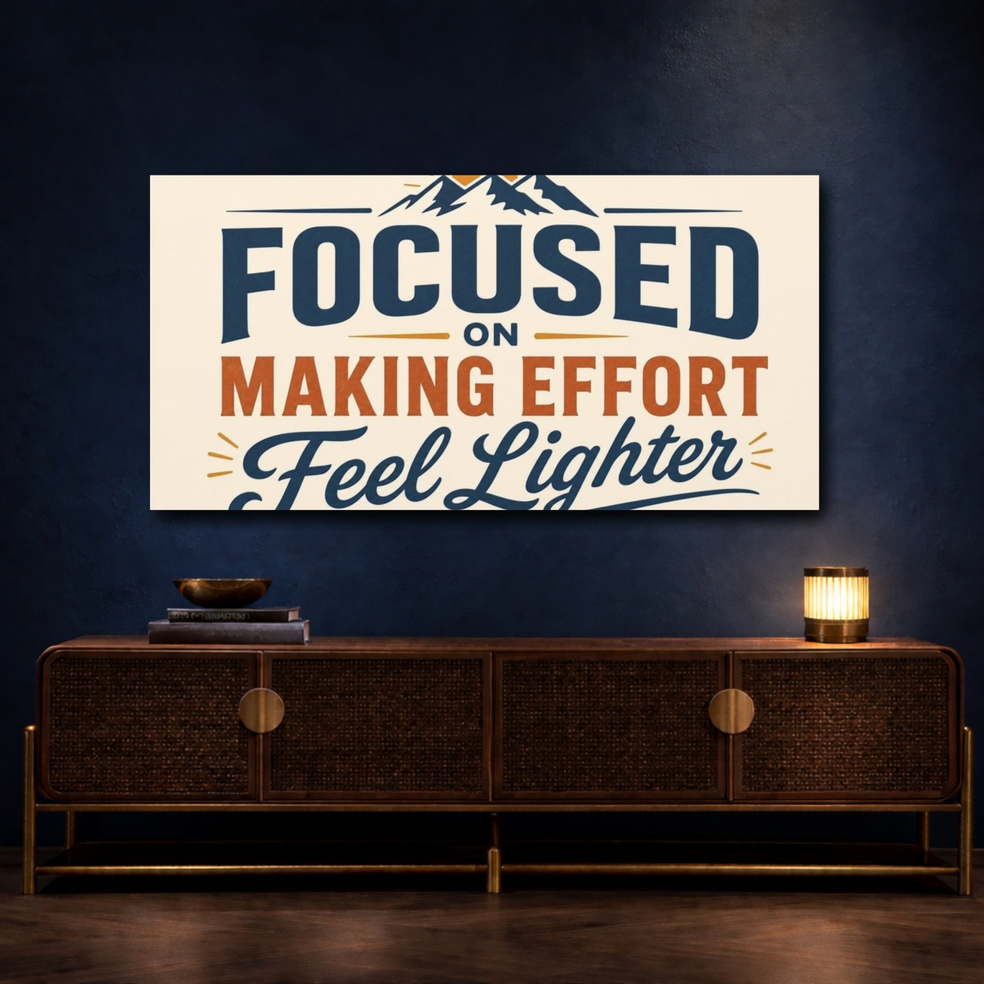 Mockup 4. Focused On Making Effort shown as canvas print