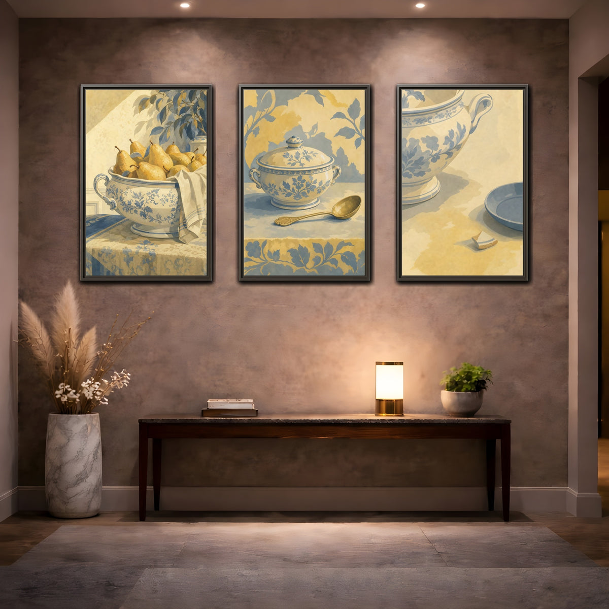 Coordinated trio room mockup 2