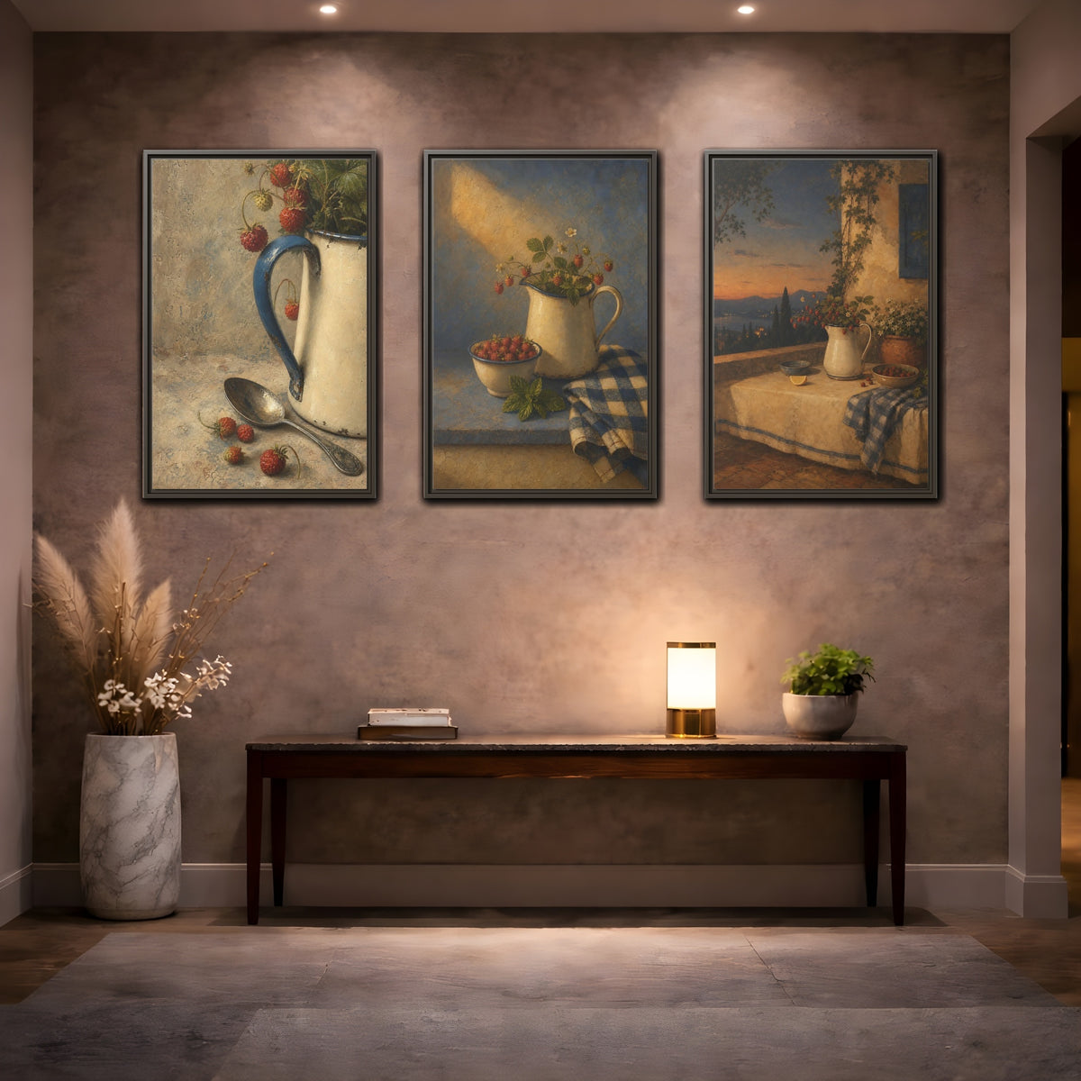 Coordinated trio room mockup 2