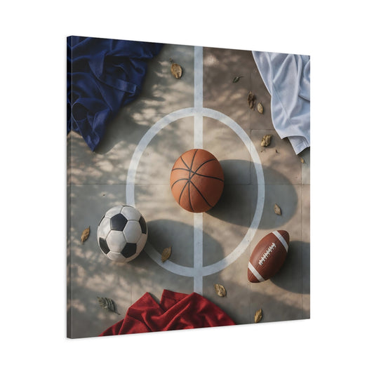 Main Mockup. Game Day Trio shown as canvas print