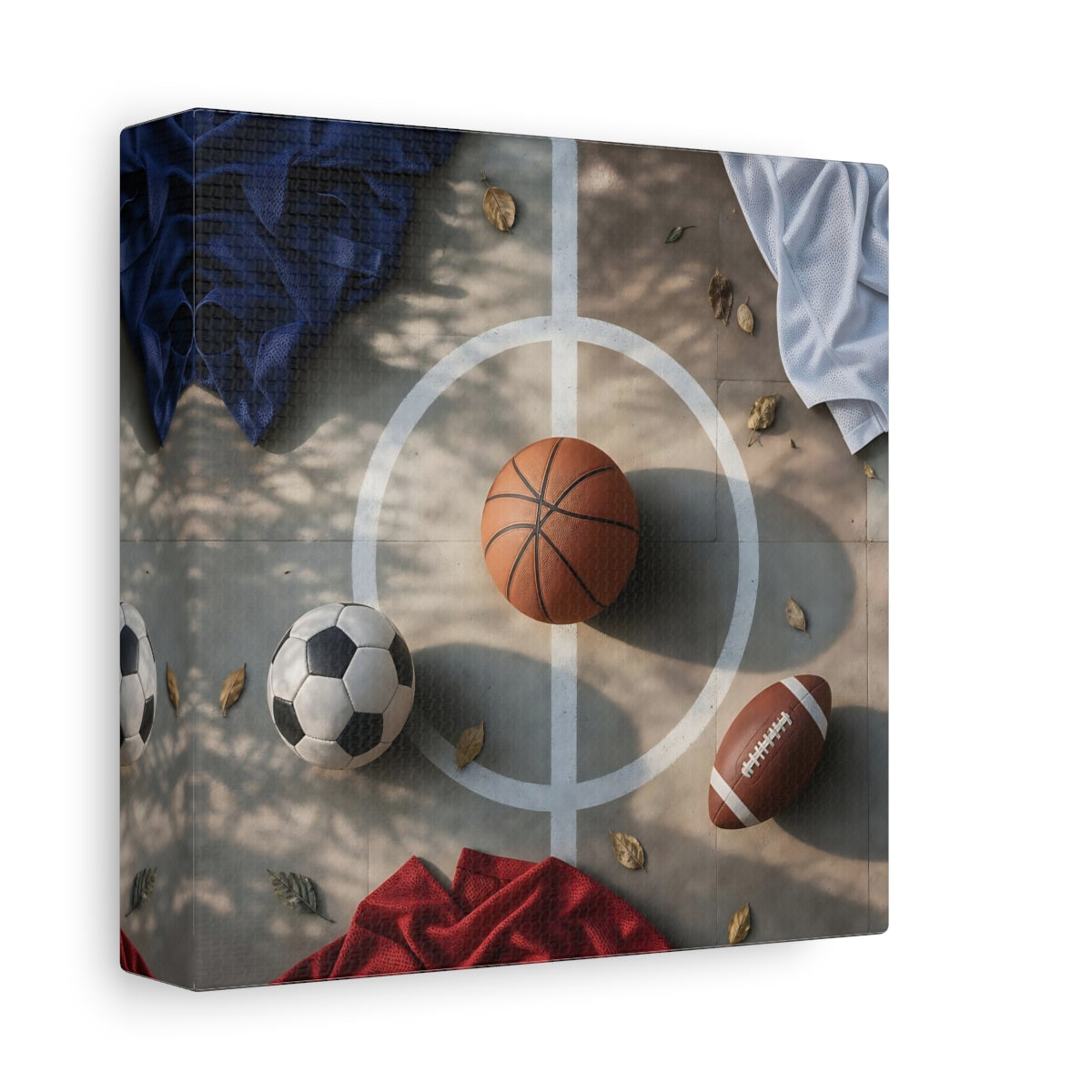 Side Mockup 2. Game Day Trio shown as canvas print