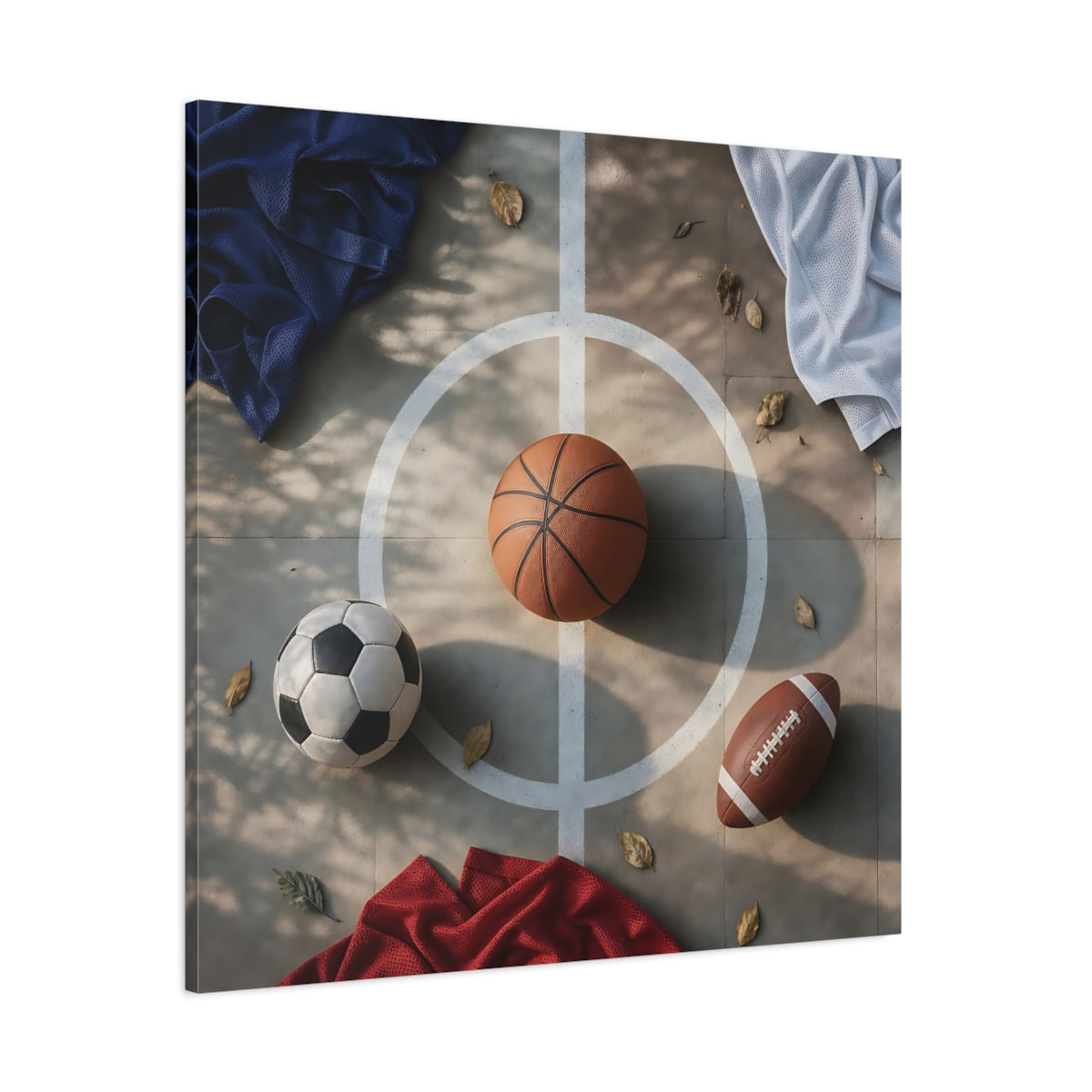Side Mockup 1. Game Day Trio shown as canvas print