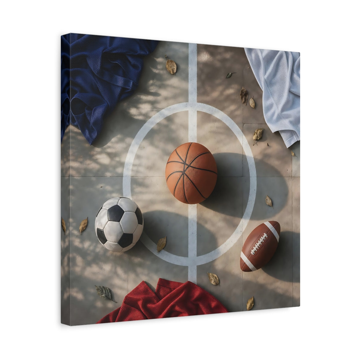 Side Mockup 6. Game Day Trio shown as canvas print