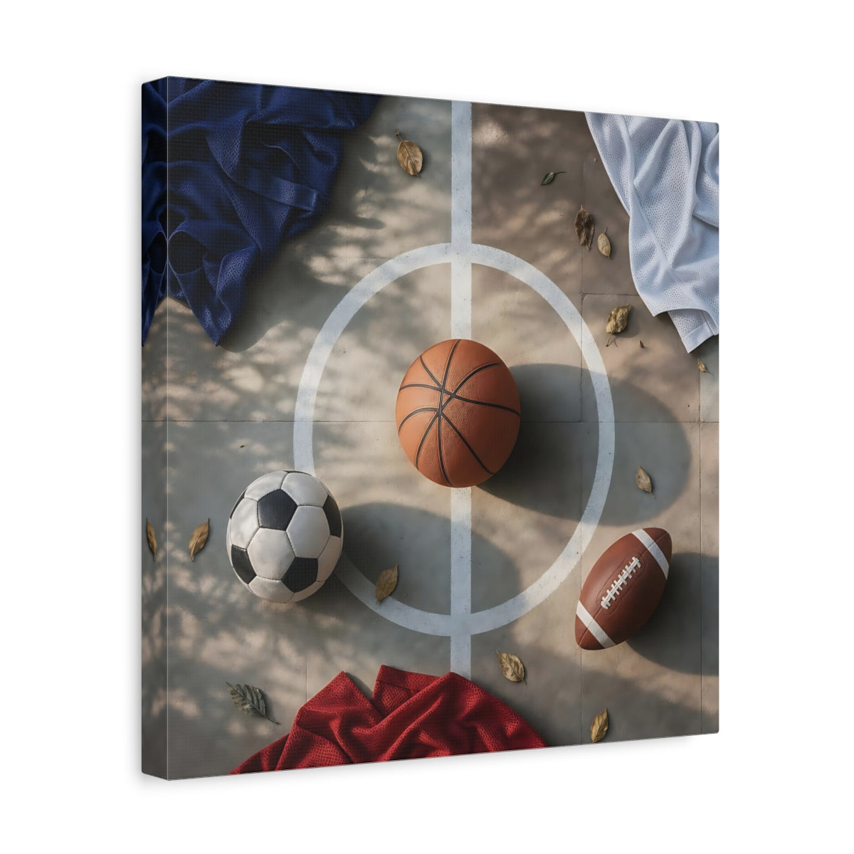 Side Mockup 7. Game Day Trio shown as canvas print
