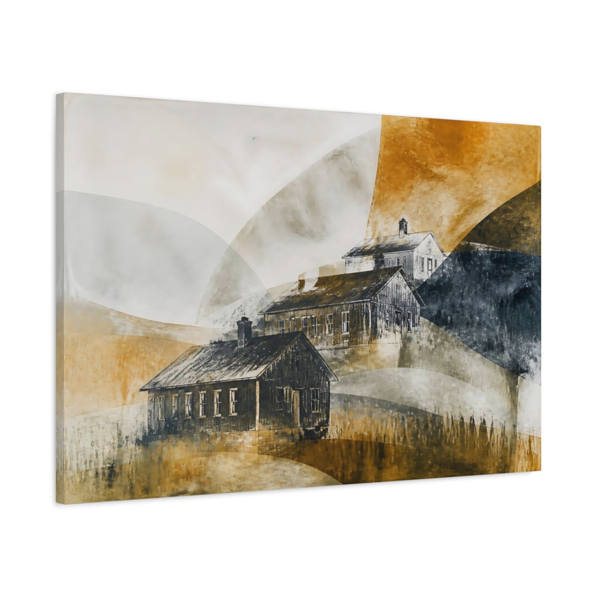 Main Mockup. Ghosted Schoolhouses shown as canvas print