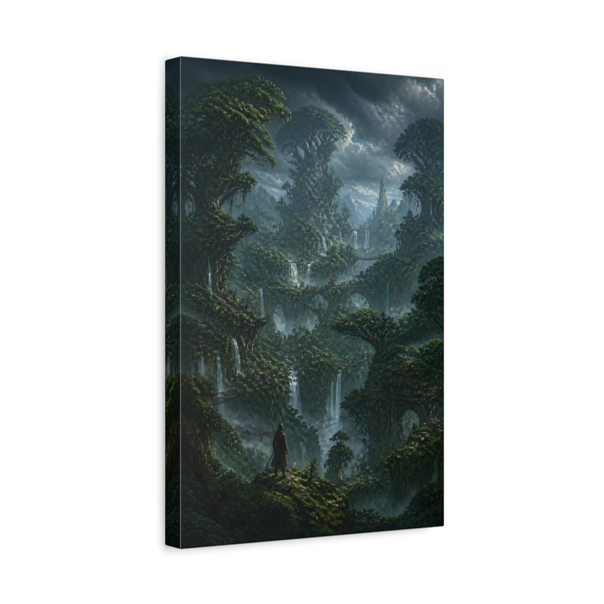 Side Mockup 4. Giant Tree Realm shown as canvas print