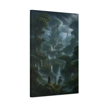 Side Mockup 2. Giant Tree Realm shown as canvas print