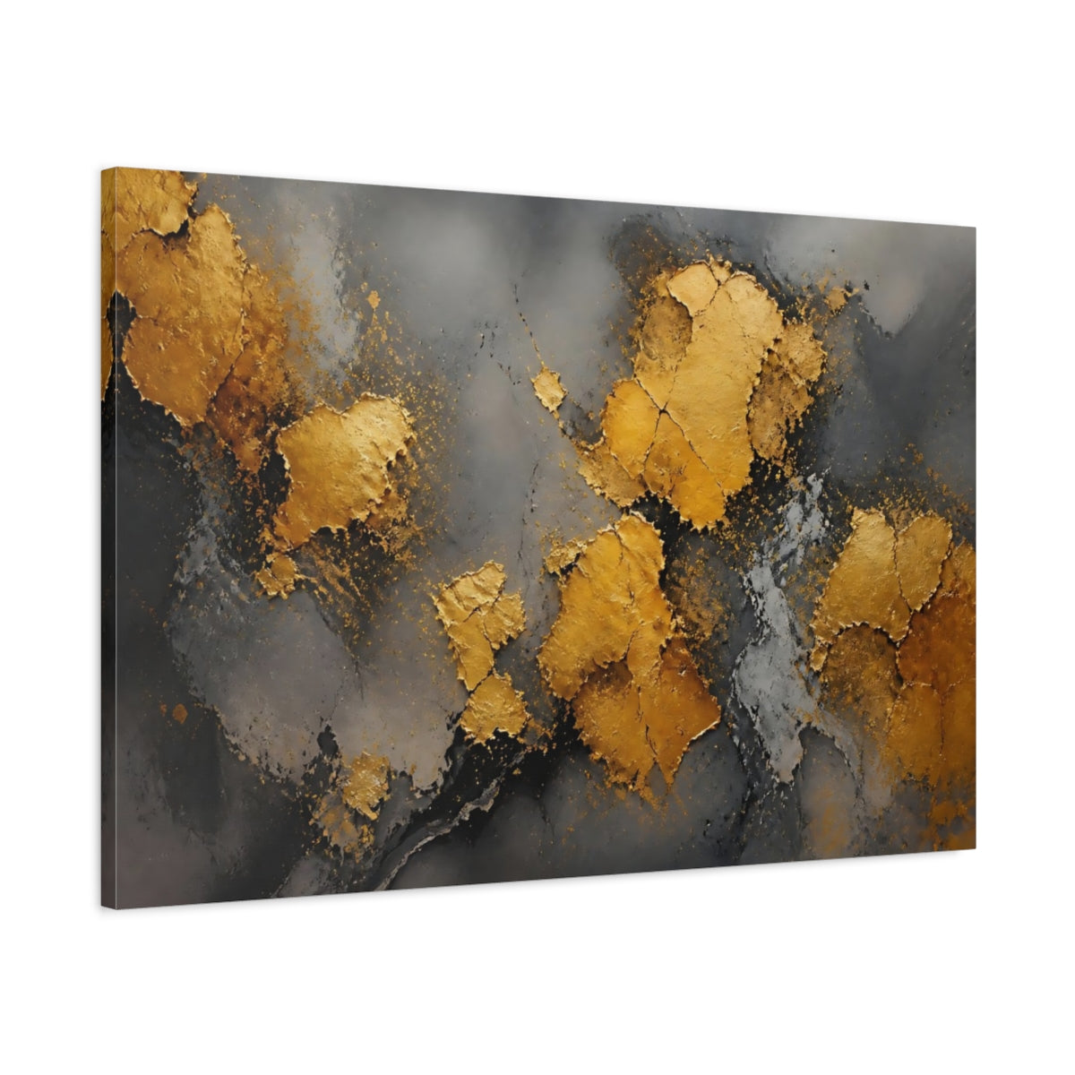 Main Mockup. Gilded Abstract Texture shown as canvas print