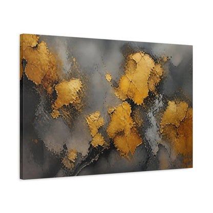 Side Mockup 2. Gilded Abstract Texture shown as canvas print