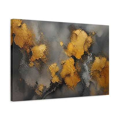 Side Mockup 3. Gilded Abstract Texture shown as canvas print