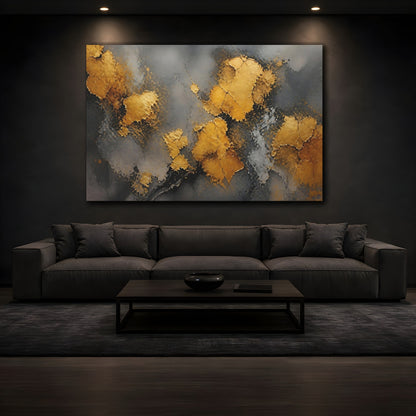 Mockup 3. Gilded Abstract Texture shown as canvas print